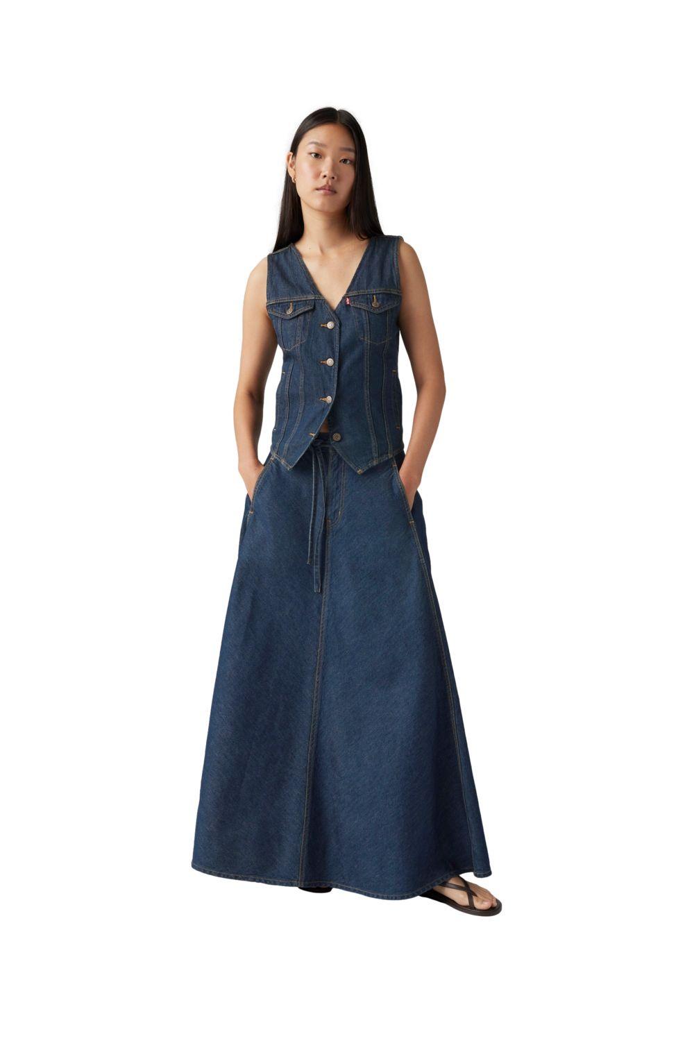 Falda Mujer Xl Skirt Azul Levis 001T4-0001-3