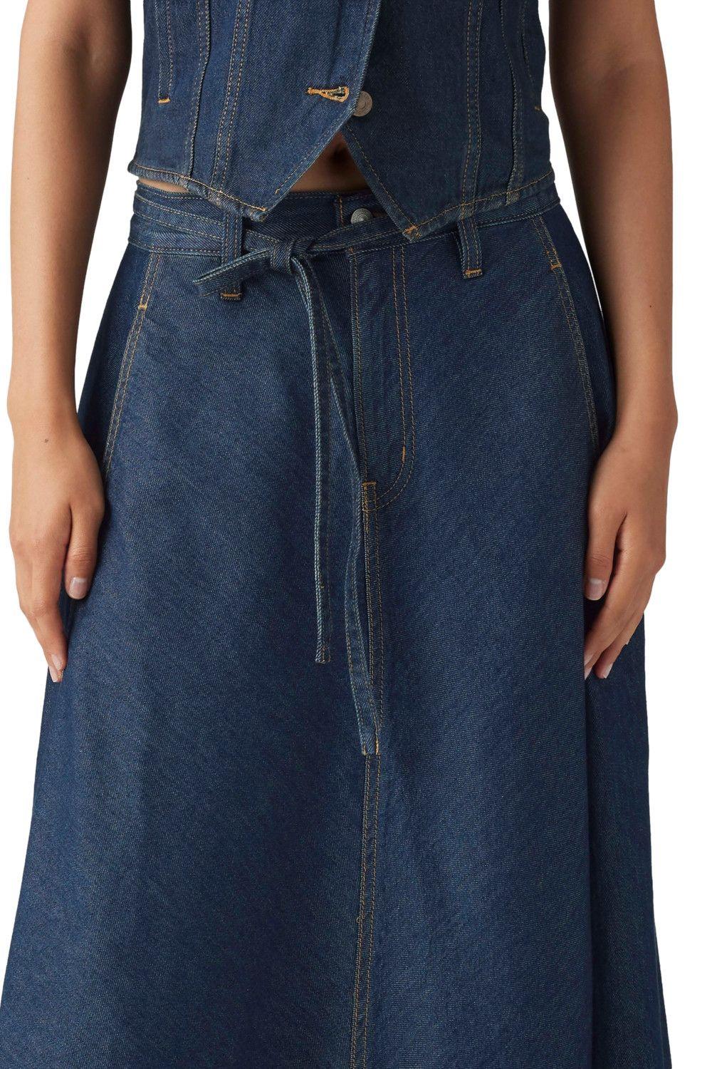 Falda Mujer Xl Skirt Azul Levis 001T4-0001-4