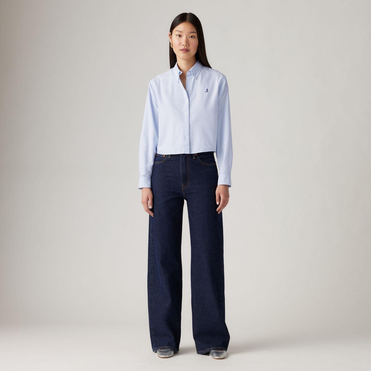 Jeans Mujer Ribcage Wide Leg Azul Levis A6081-0019-3