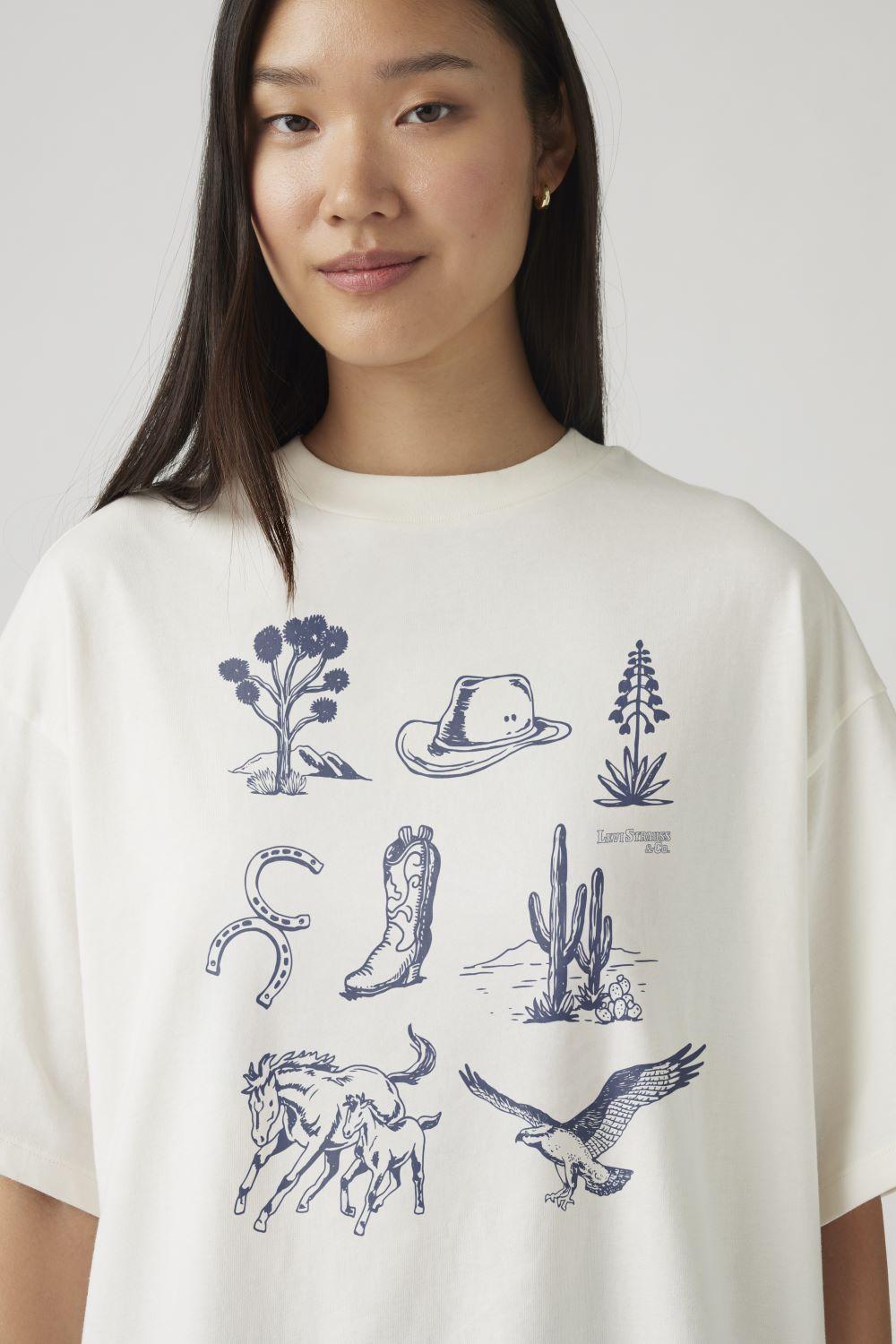 Polera Mujer Graphic Short Stack Tee Blanco Levis A4924-0087-2