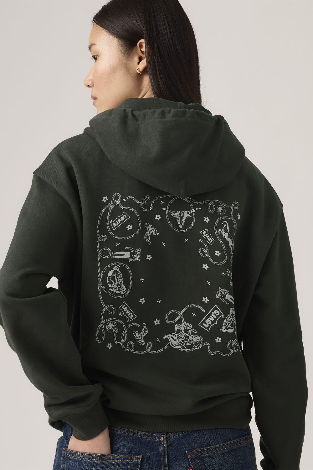 Polerón Mujer Graphic Heritage Hoodie Negro Levis A7296-0060-2