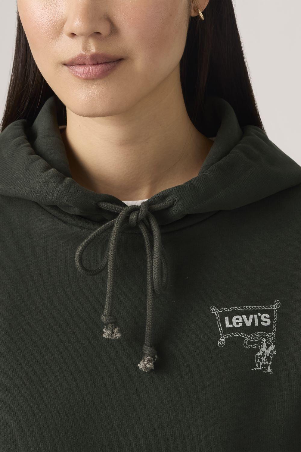 Polerón Mujer Graphic Heritage Hoodie Negro Levis A7296-0060-3