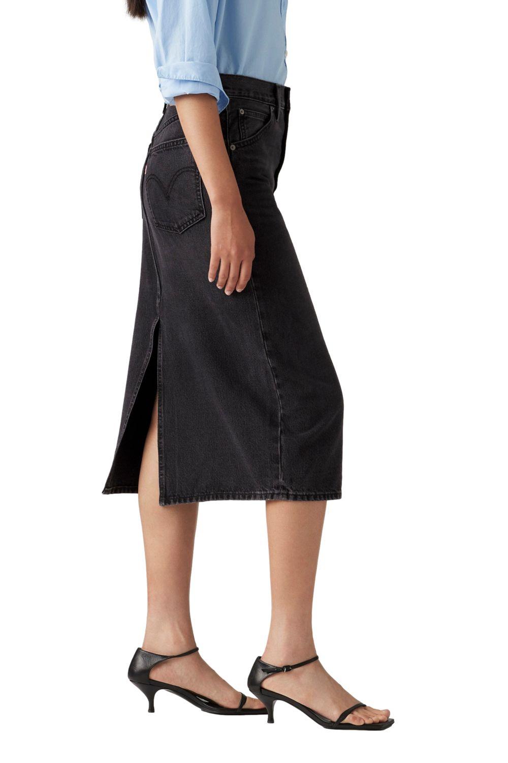 Falda Mujer Hr Back Slit Skirt Negro Levis 001VH-0003-1