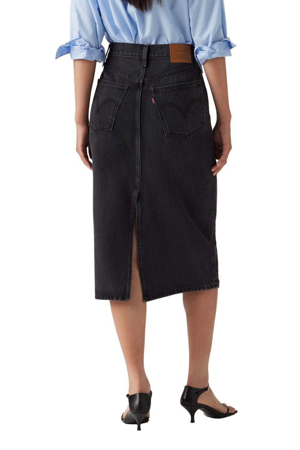 Falda Mujer Hr Back Slit Skirt Negro Levis 001VH-0003-2