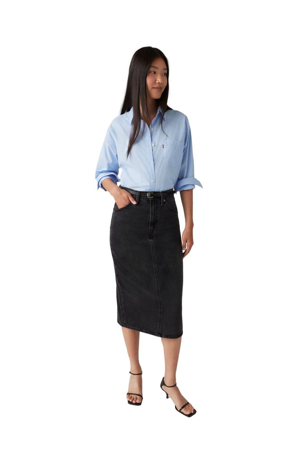 Falda Mujer Hr Back Slit Skirt Negro Levis 001VH-0003-3