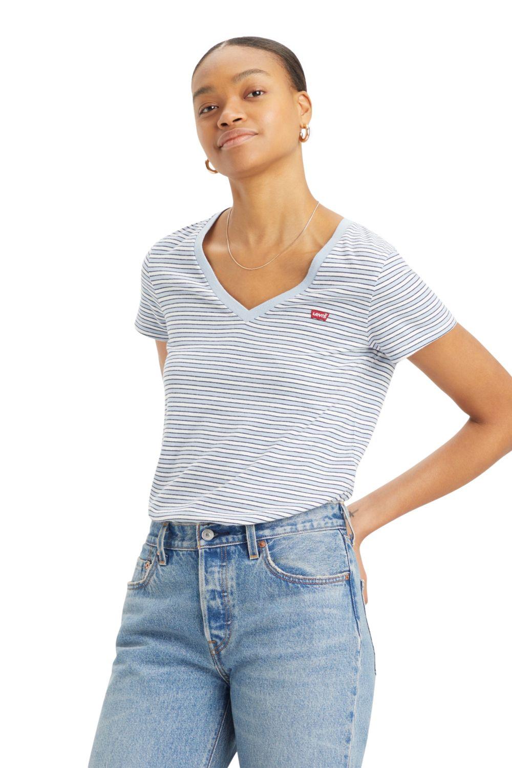 Polera Mujer Regular Fit Celeste Levis 85341-0077-0