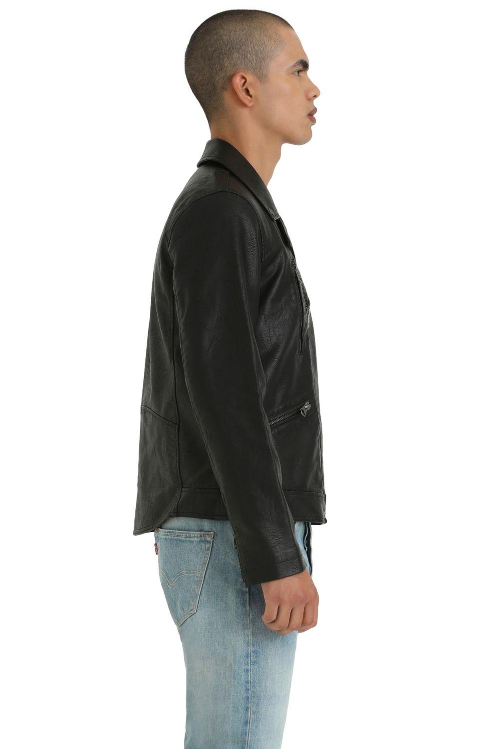 Chaqueta Hombre Regular Fit Cuerina Negro Levis 59491-0303-2