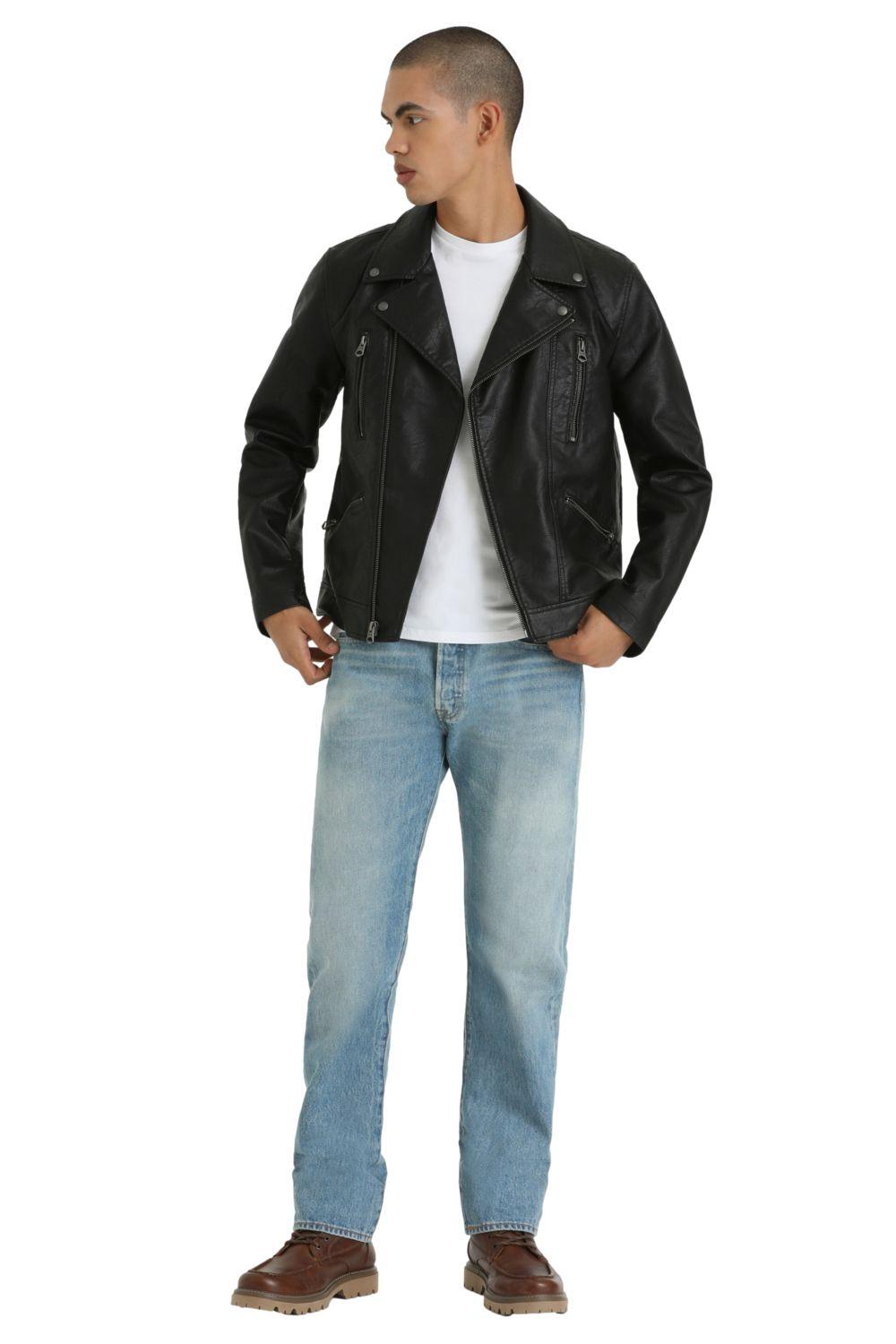Chaqueta Hombre Regular Fit Cuerina Negro Levis 59491-0303-3