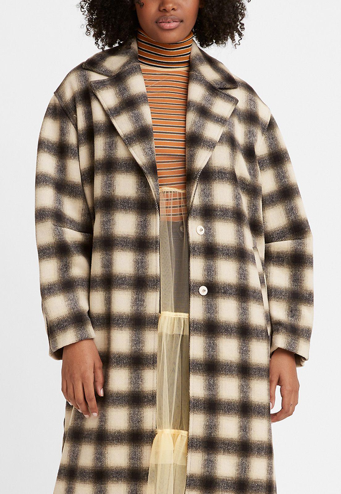 Chaqueta Mujer a Cuadros Crema Levis A1634-0000-0