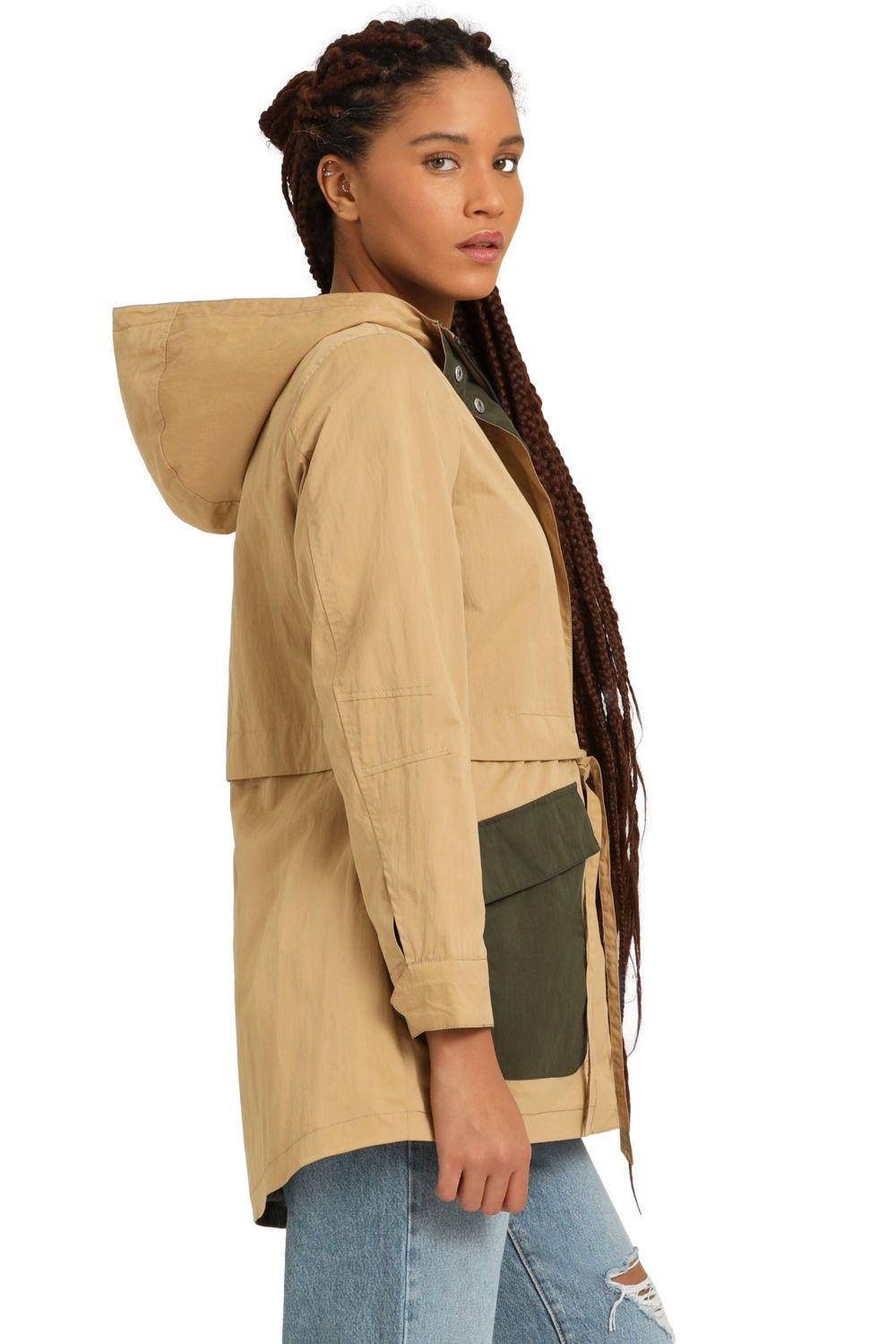 Chaqueta Mujer Hooded Anorak Khaki Levis 59544-0206-1