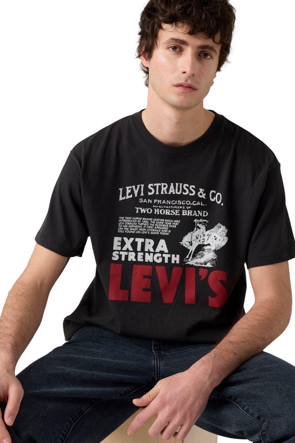 Polera Hombre Vintage Fit Graphic Tee Negro Levis 87373-0224-2