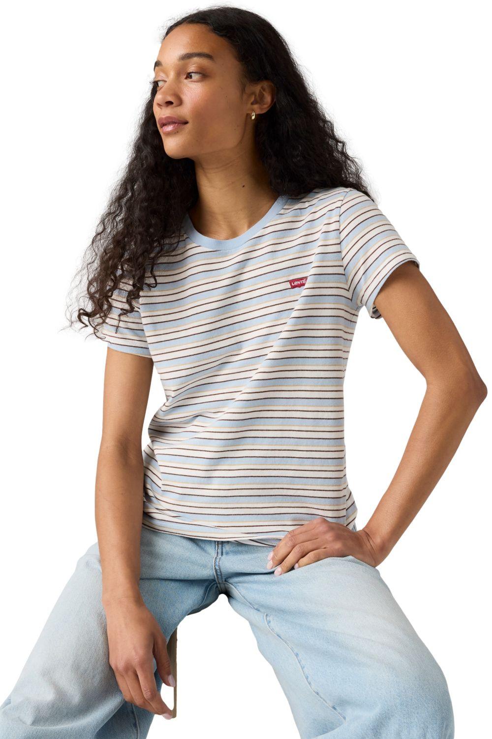 Polera Mujer Perfect Tee Celeste Levis 39185-0387-2