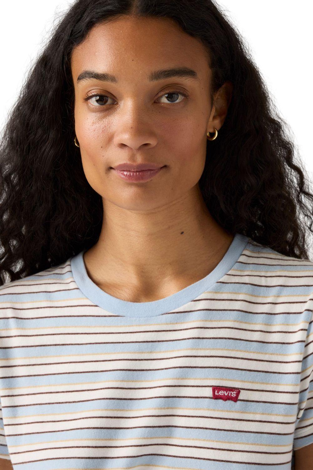 Polera Mujer Perfect Tee Celeste Levis 39185-0387-3