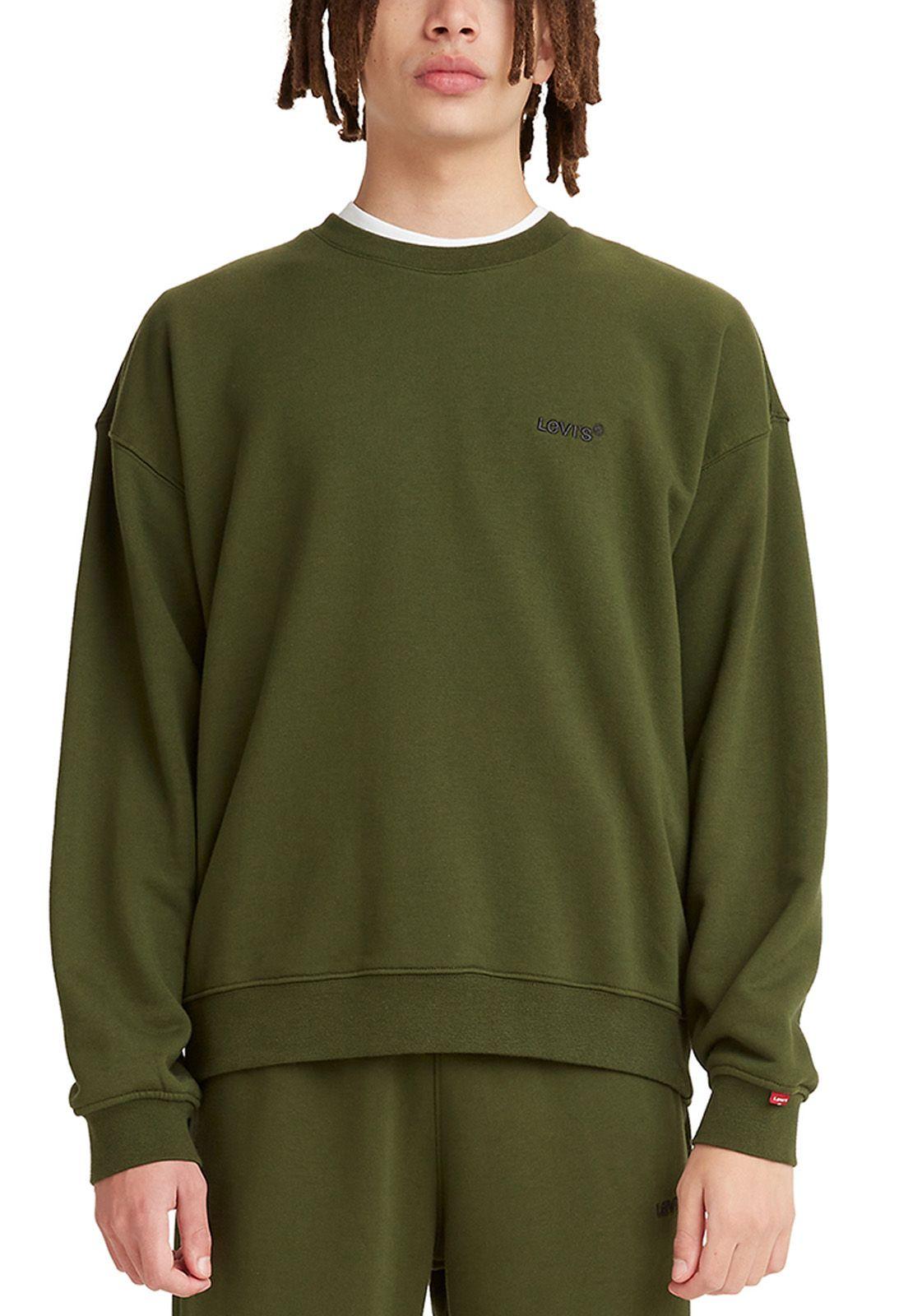 Polerón Hombre Liso con Logo Verde Levis A0717-0026-0