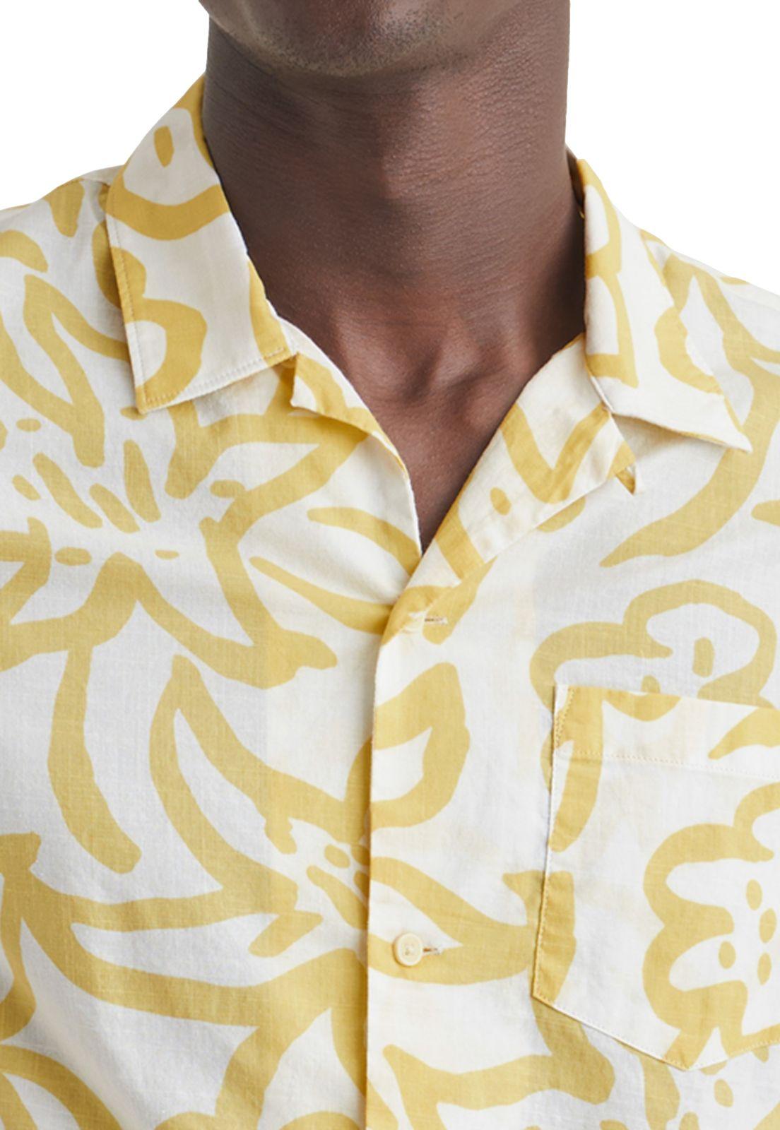 Camisa Hombre Camp Regular Fit Amarillo A1732-0035-1