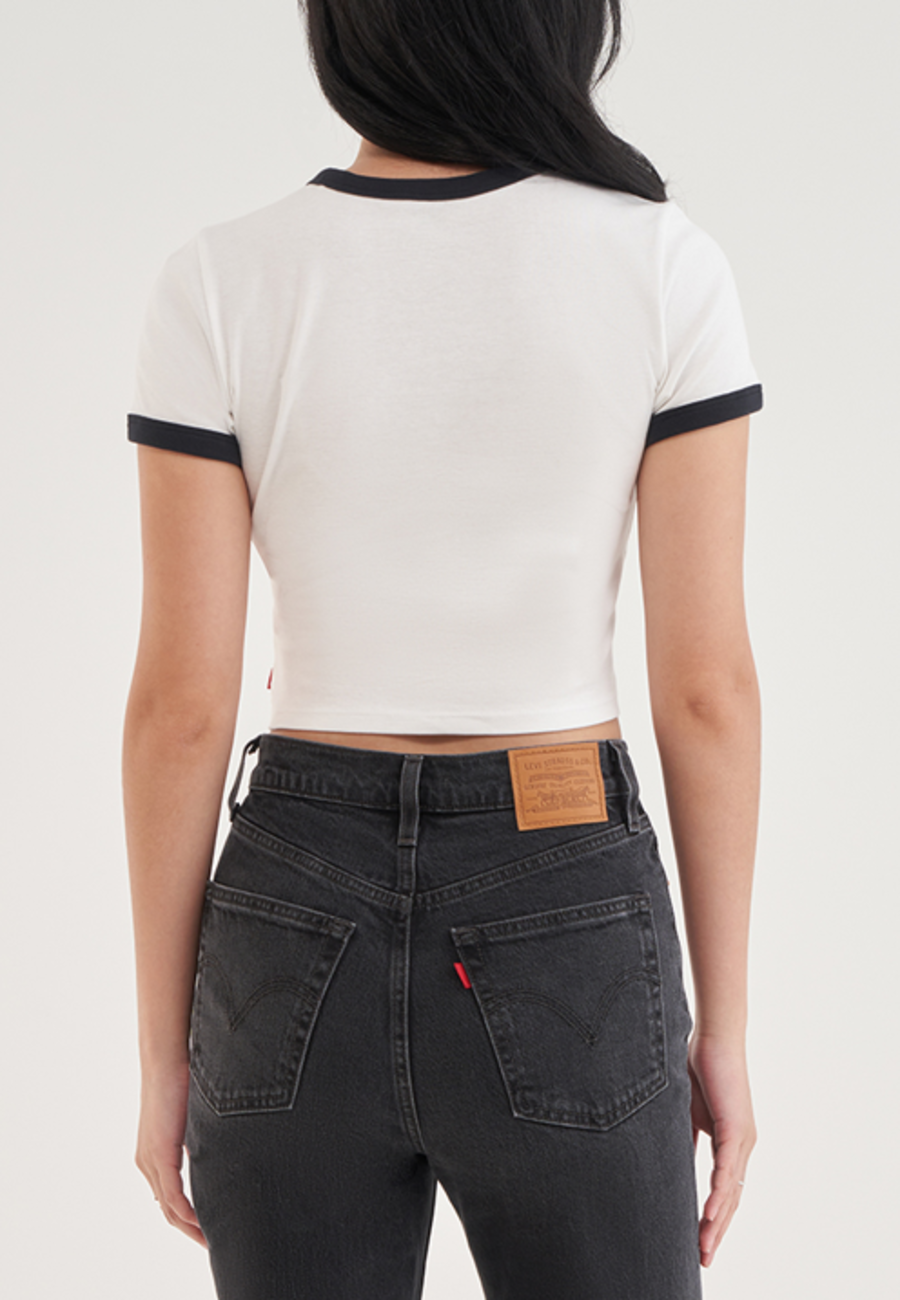 Polera Mujer Slim Graphic Ringer Blanco Levis A3523-0068-1