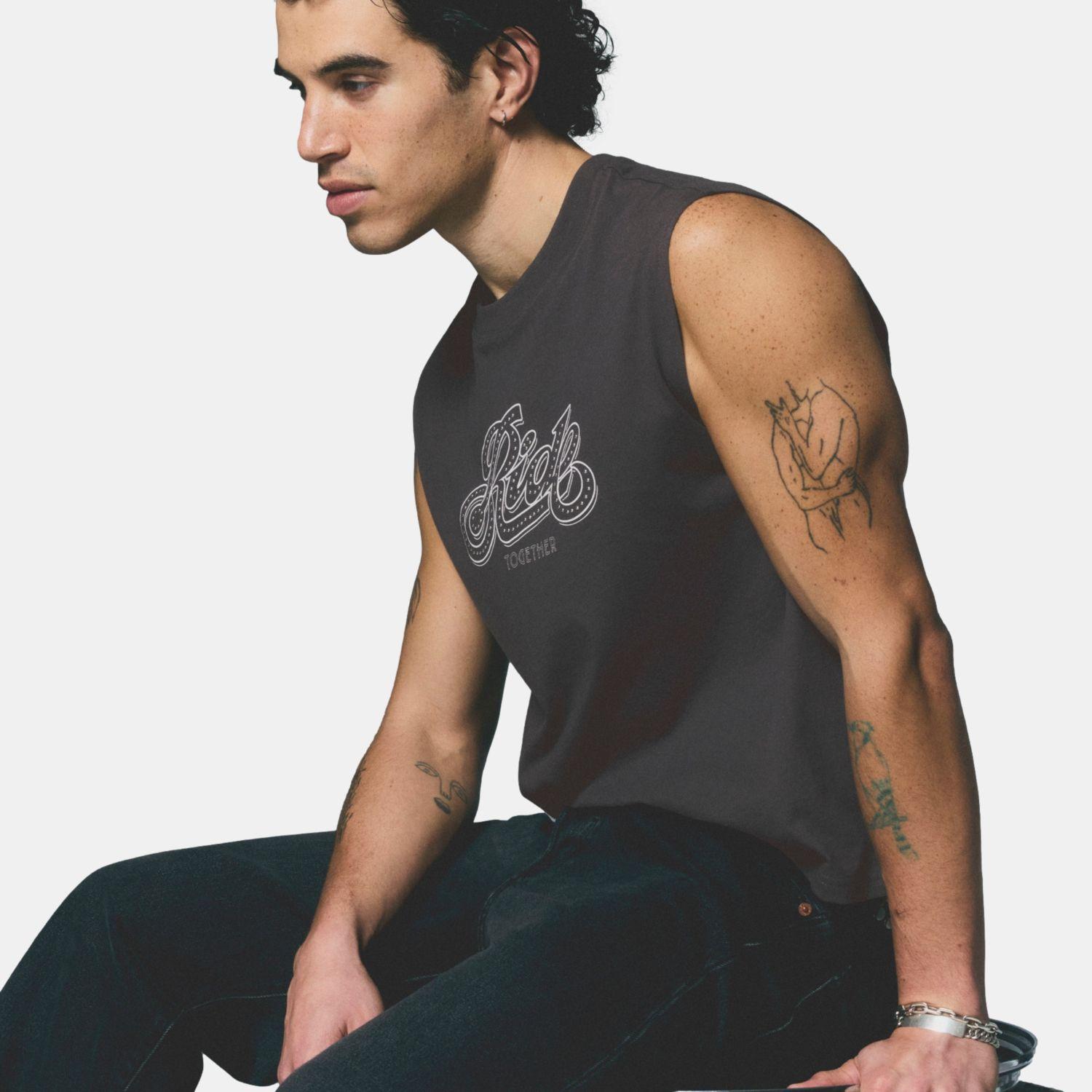 Polera Hombre Cropped Muscle Tank Negro Levis A7940-0001-2
