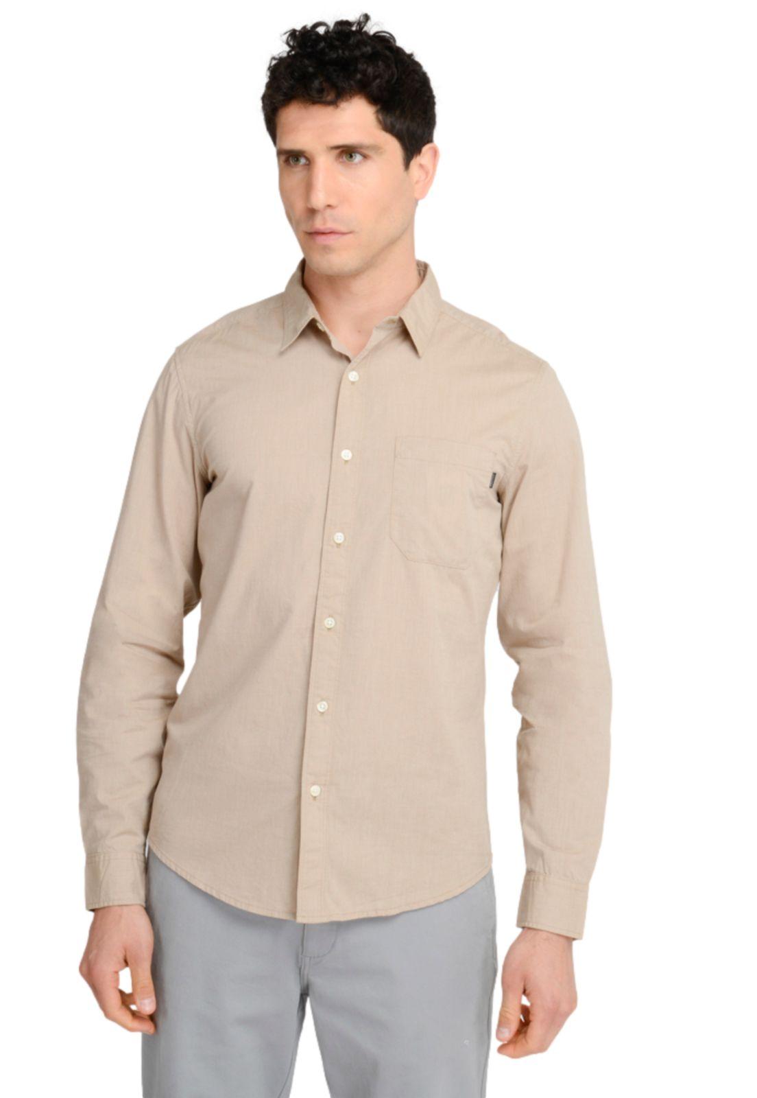 Camisa Hombre Casual Slim Fit Harvest Gold-0