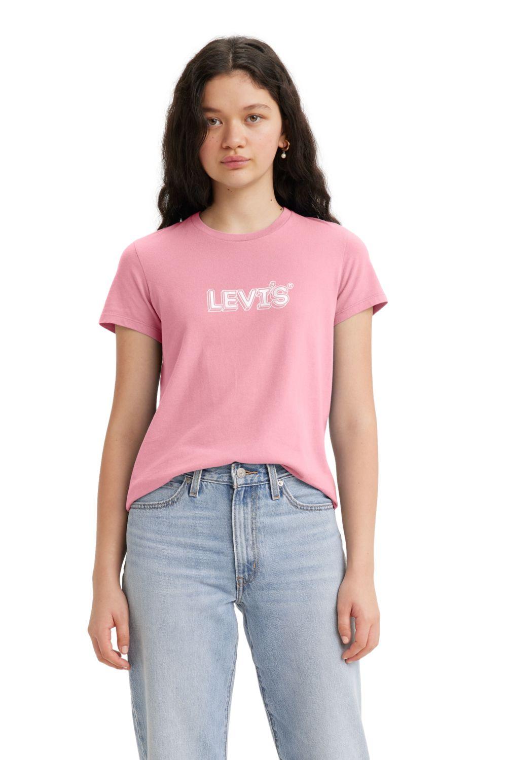 Polera Mujer Regular Fit Lisa Logo Rosado Levis 17369-2520-0