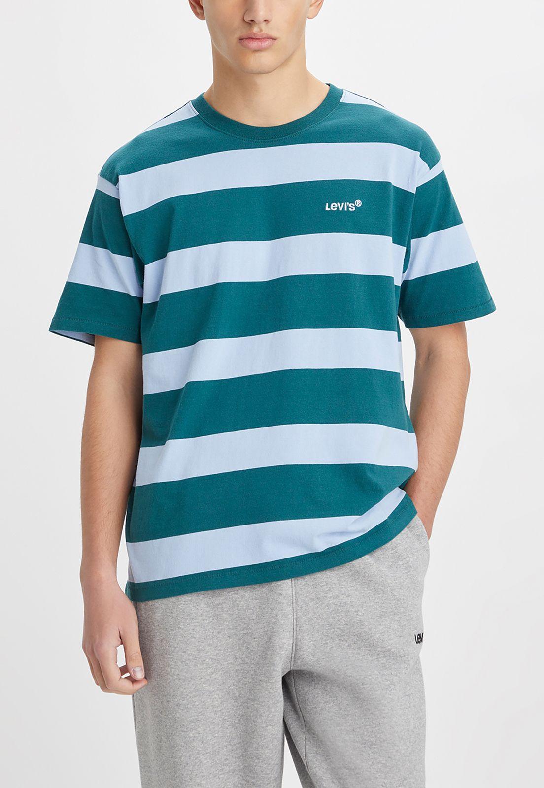 Polera Hombre Rayas Celeste Levis A0637-0056-0
