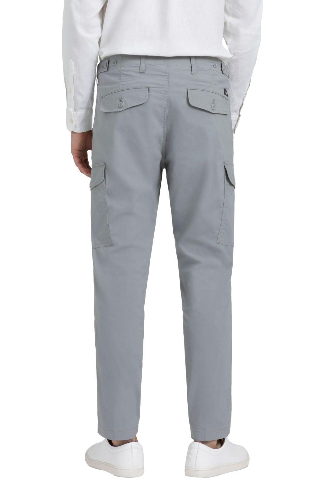 Pantalón Cargo Hombre Chino Tapered Slim Fit Gris-2