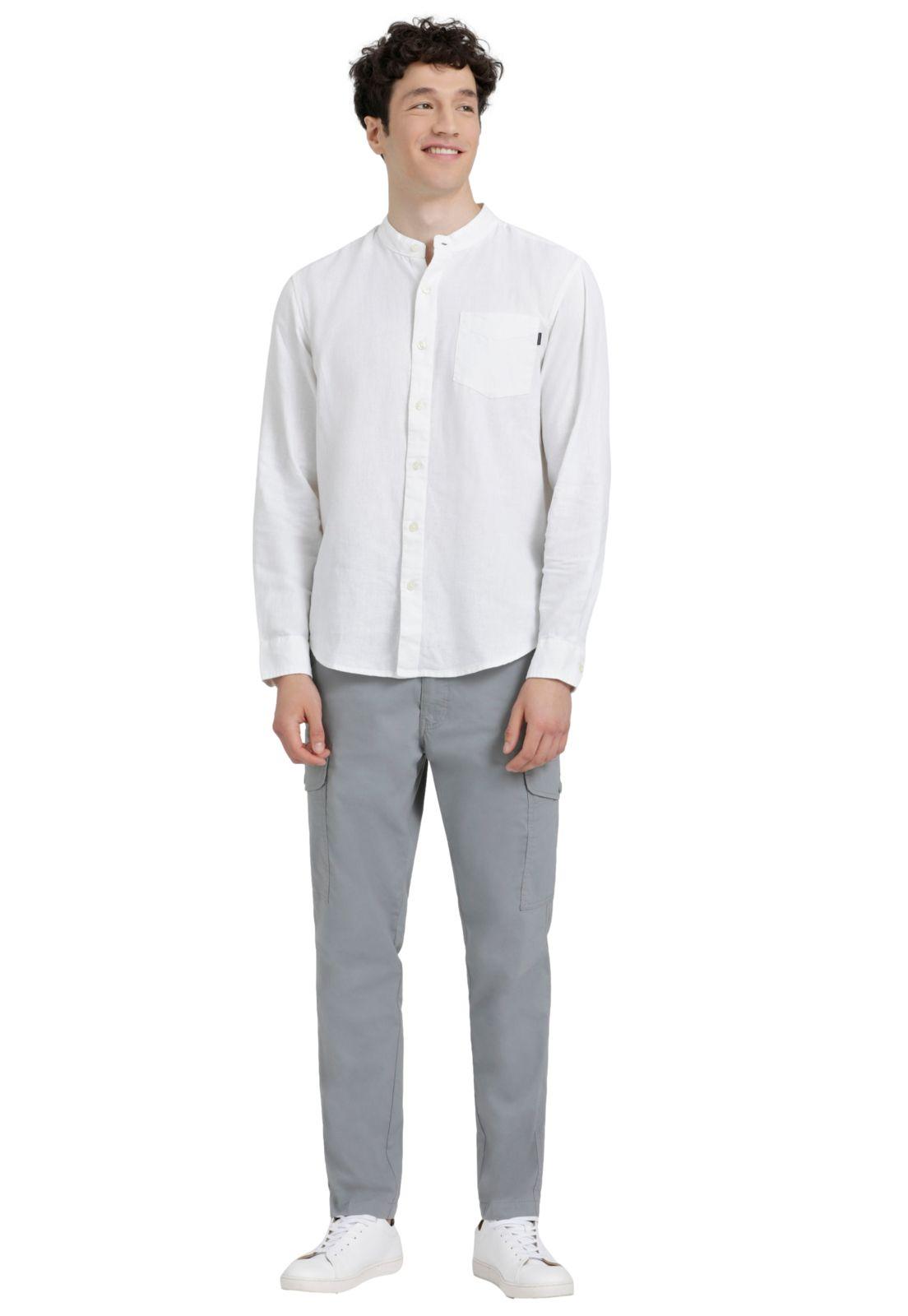 Pantalón Cargo Hombre Chino Tapered Slim Fit Gris-3