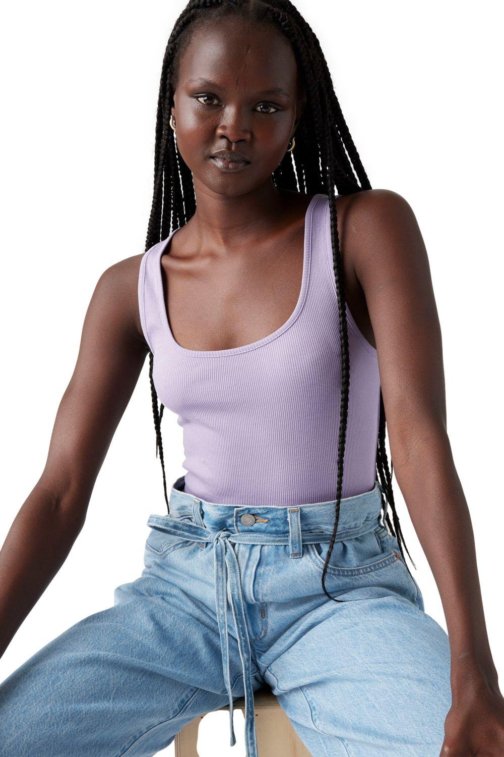Polera Mujer Rib Tank Morado Levis A5906-0023-2