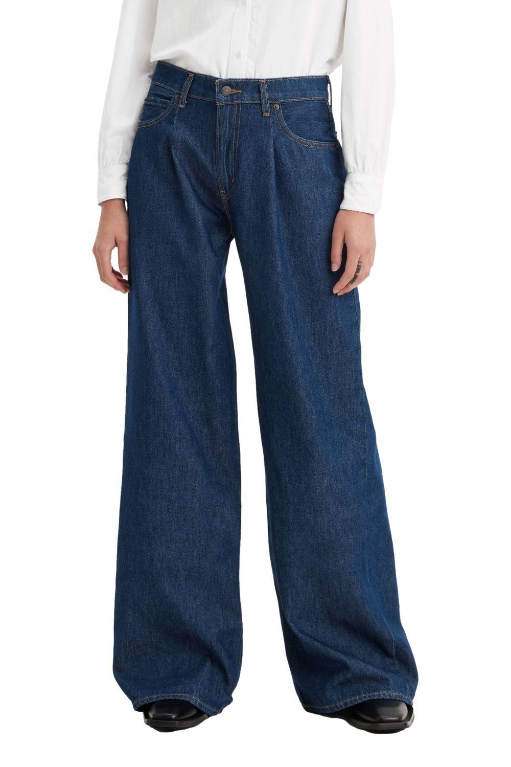 Jeans Mujer Baggy Dad Wide Leg Azul Levis A7455-0003-0