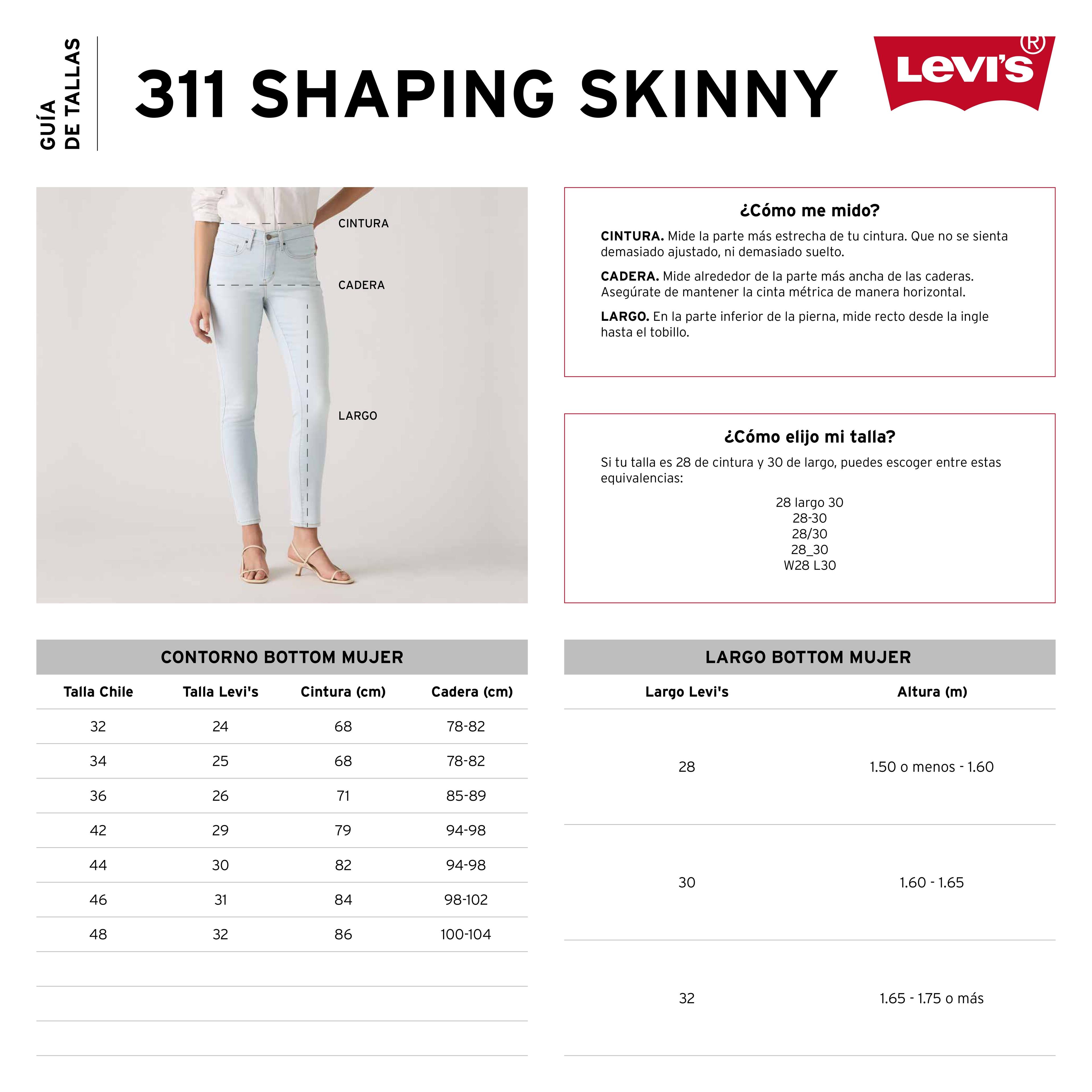 Jeans Mujer 311 Shaping Skinny Azul Levis 19626-0384-5