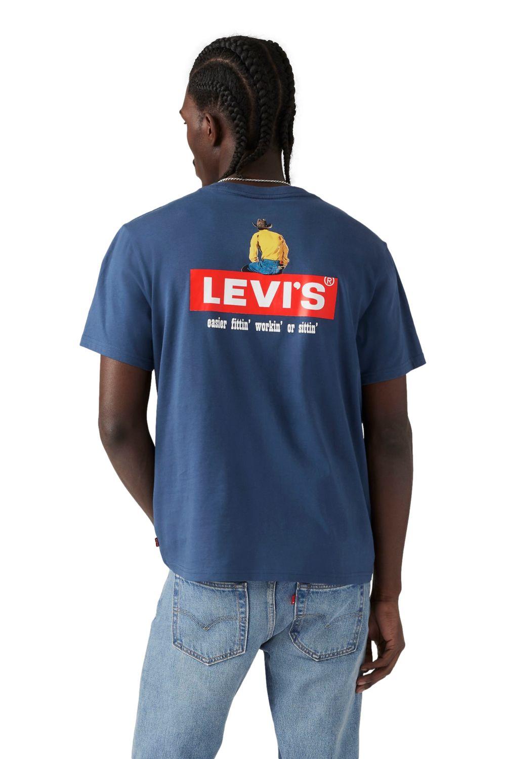 Polera Hombre Ss Relaxed Fit Tee Azul Levis 16143-1525-1