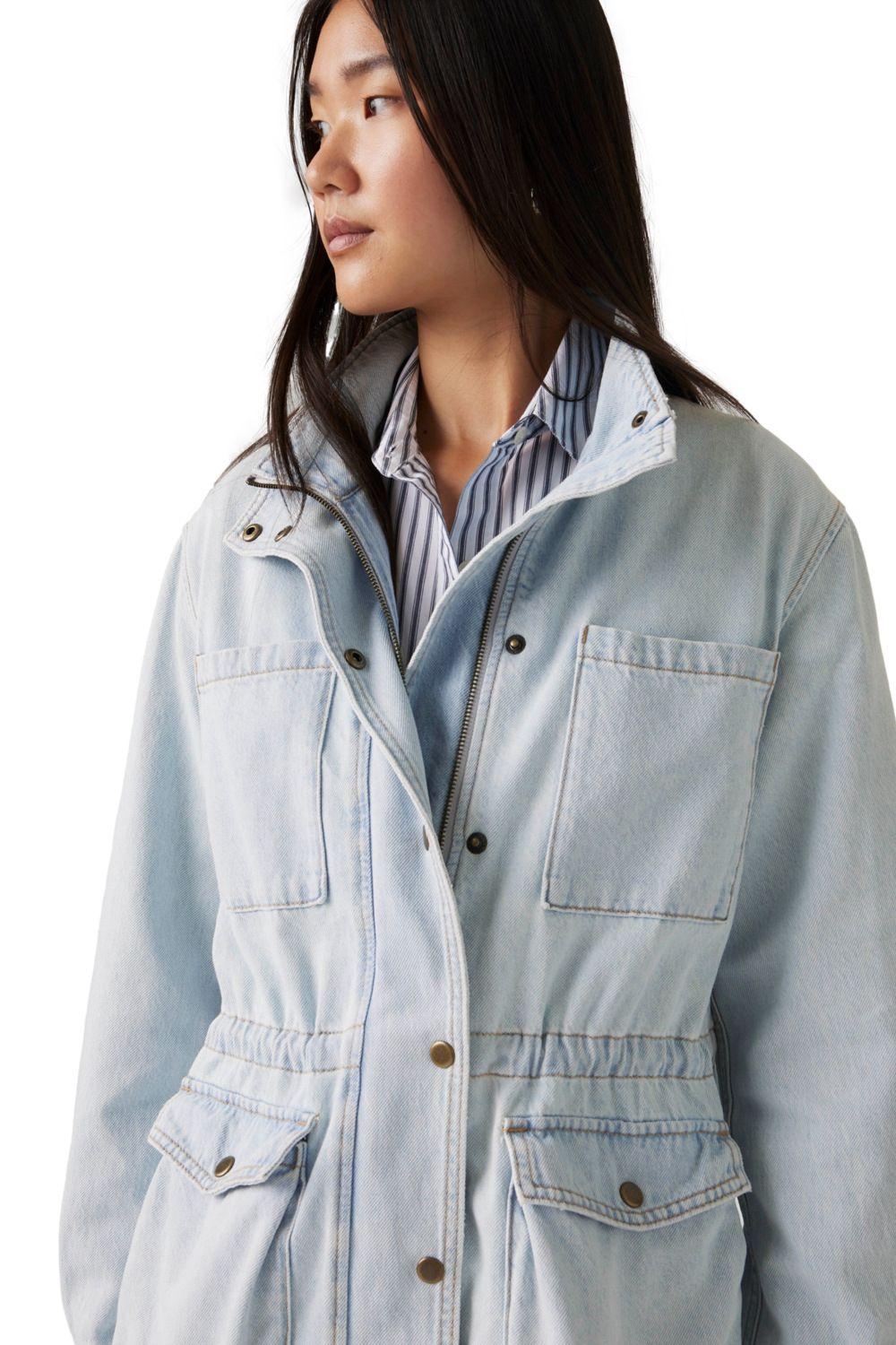Chaqueta Mujer Karlie Utility Celeste Levis 001FW-0001-3