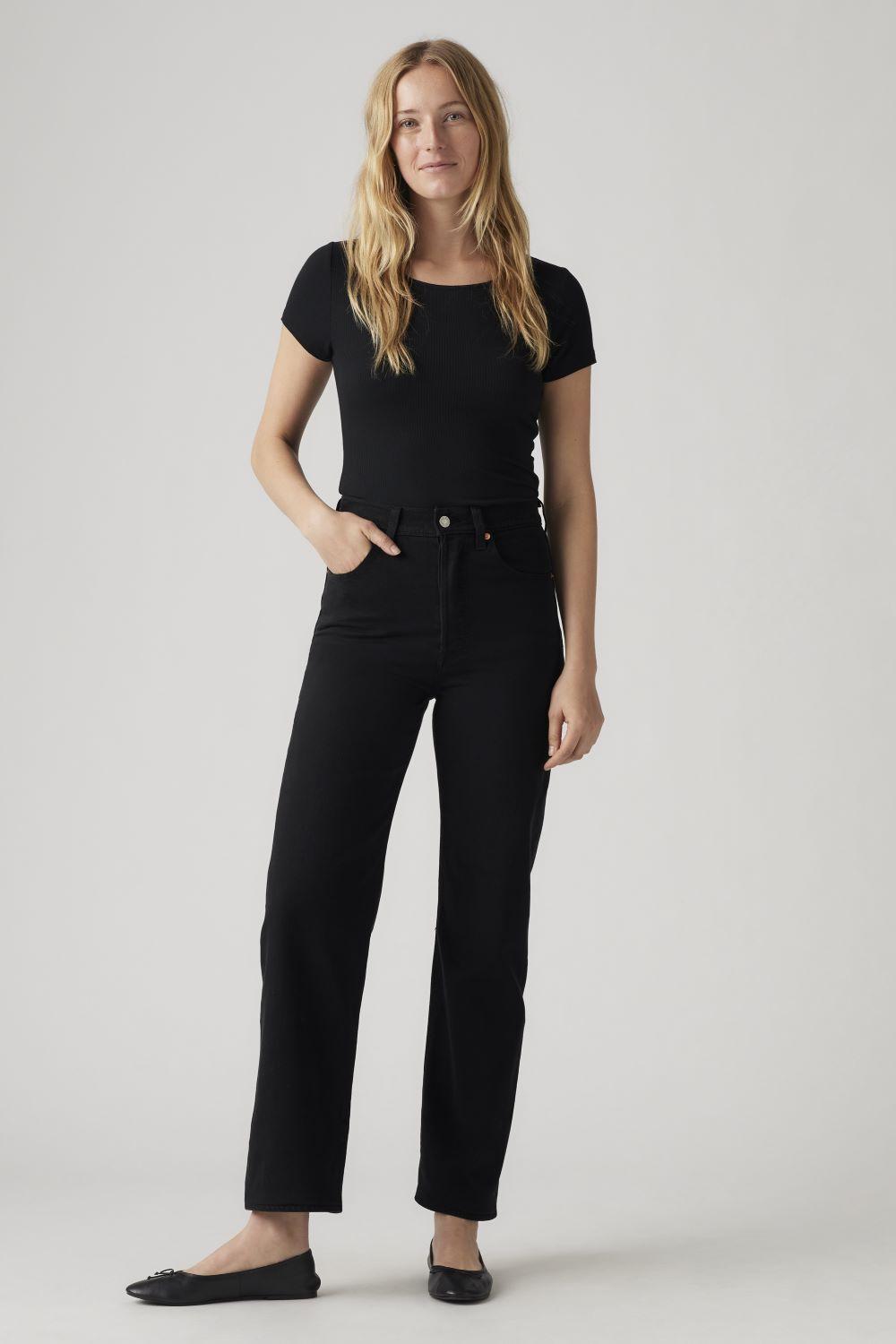 Jeans Mujer Ribcage Straight Ankle Negro Levis 72693-0012-1