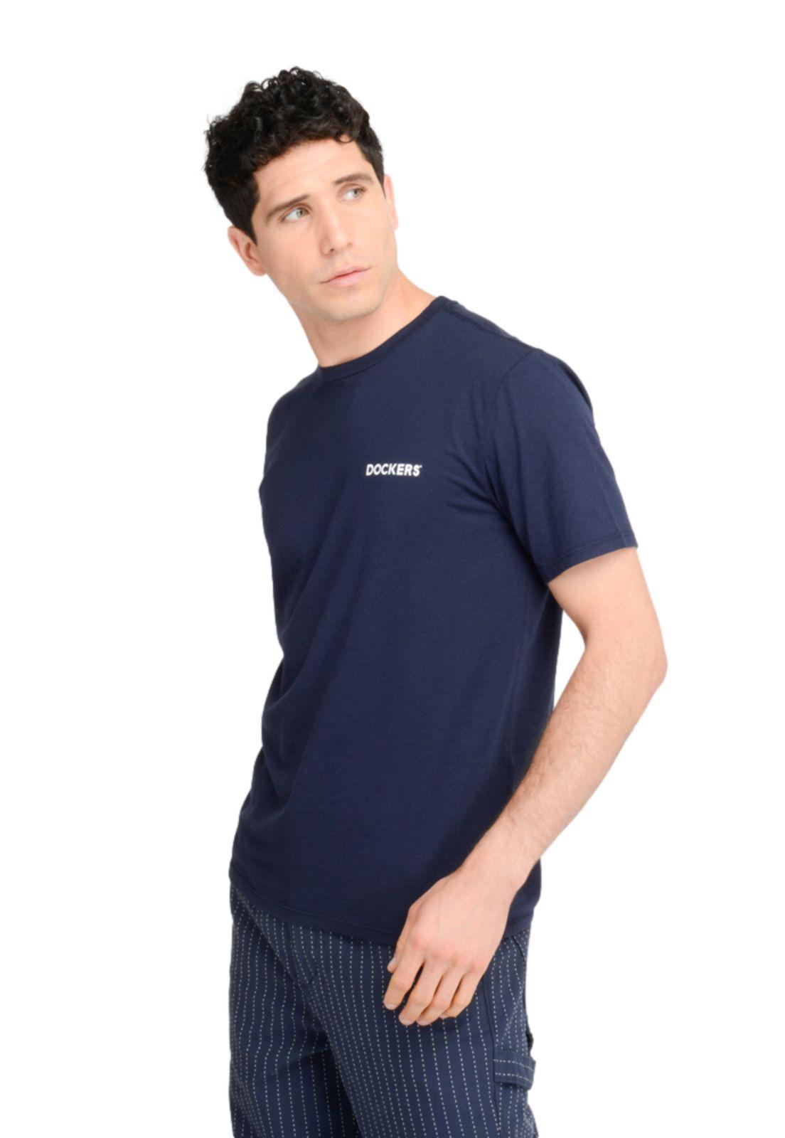 Polera Hombre Logo Tee Slim Fit Azul-1