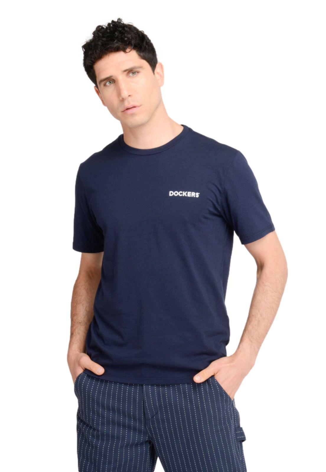 Polera Hombre Logo Tee Slim Fit Azul-0