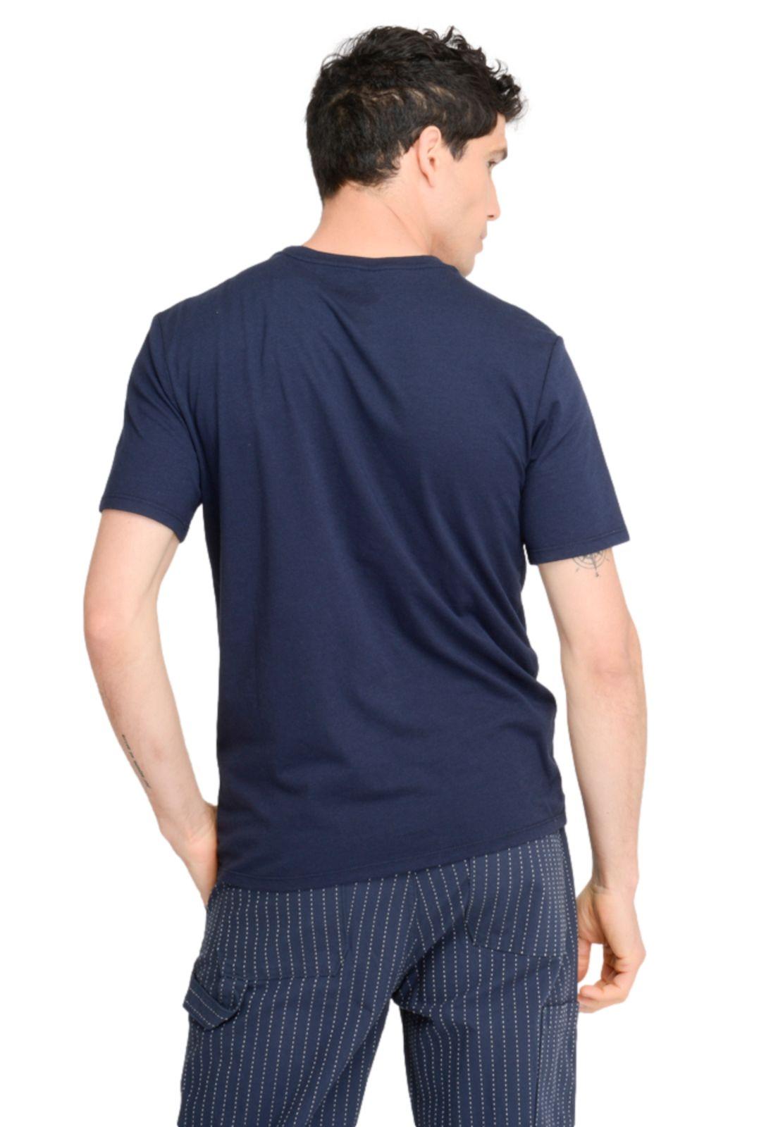Polera Hombre Logo Tee Slim Fit Azul-2