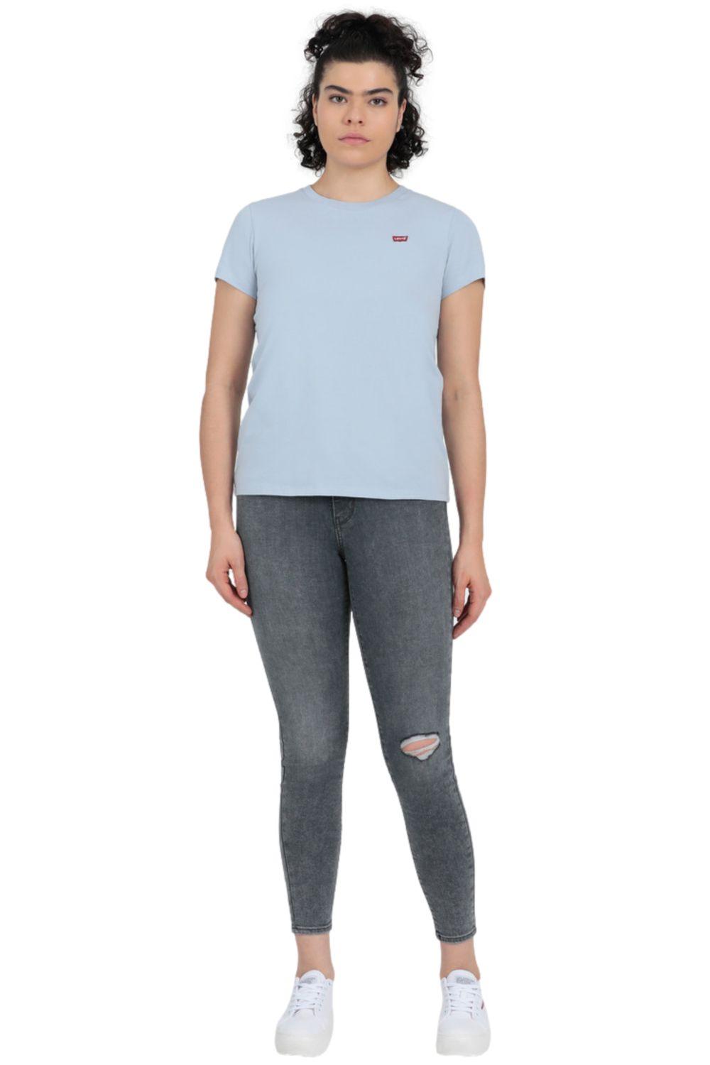 Polera Mujer Regular Fit Lisa Mini Azul Levis 39185-0210-3