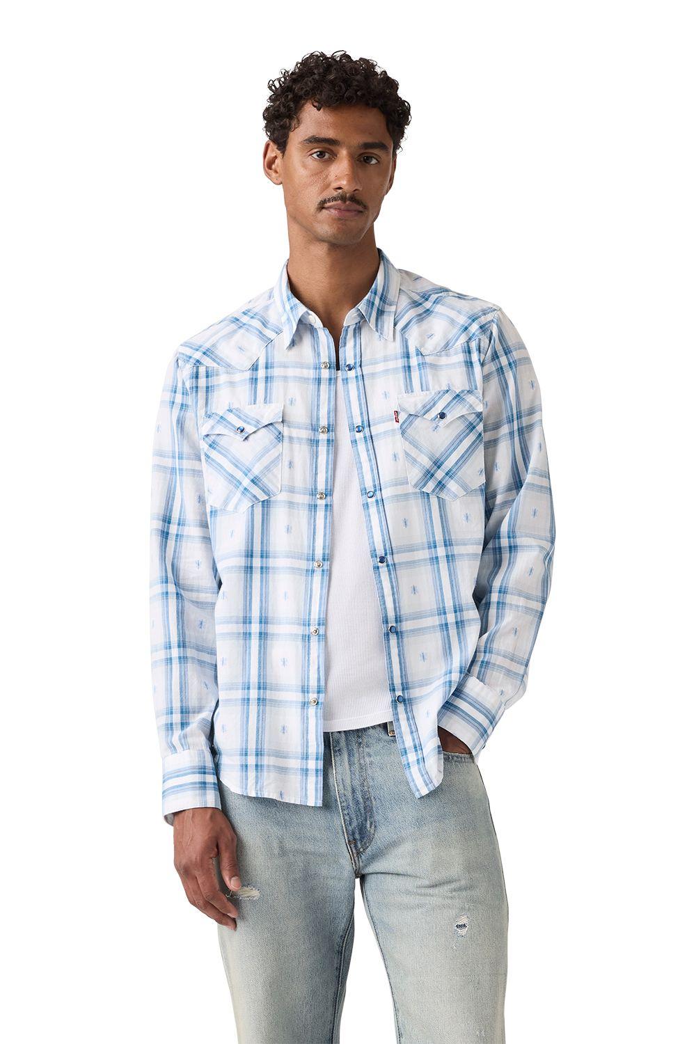 Camisa Hombre Barstow Western Standard Celeste Levis 85744-0120-0