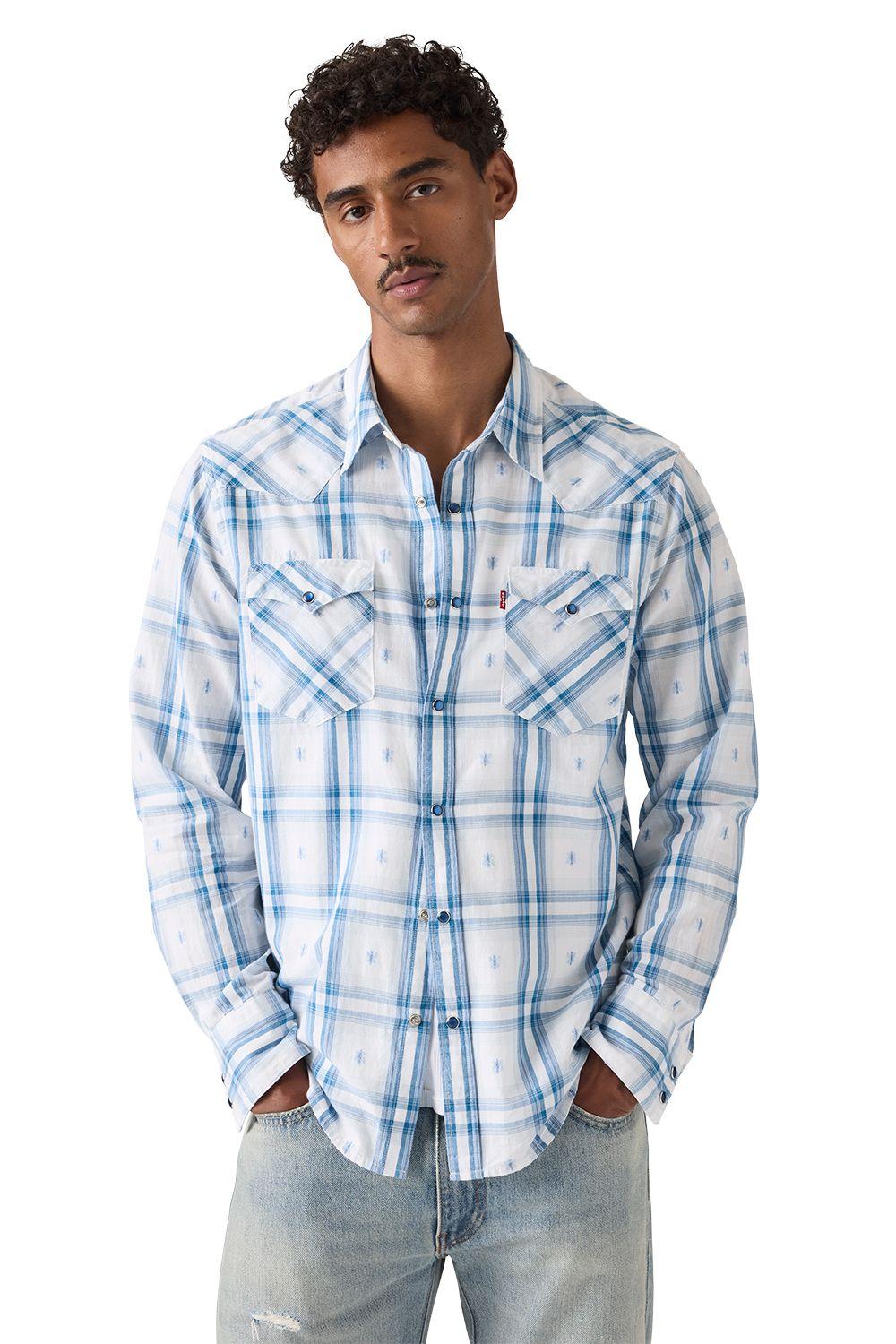 Camisa Hombre Barstow Western Standard Celeste Levis 85744-0120-2