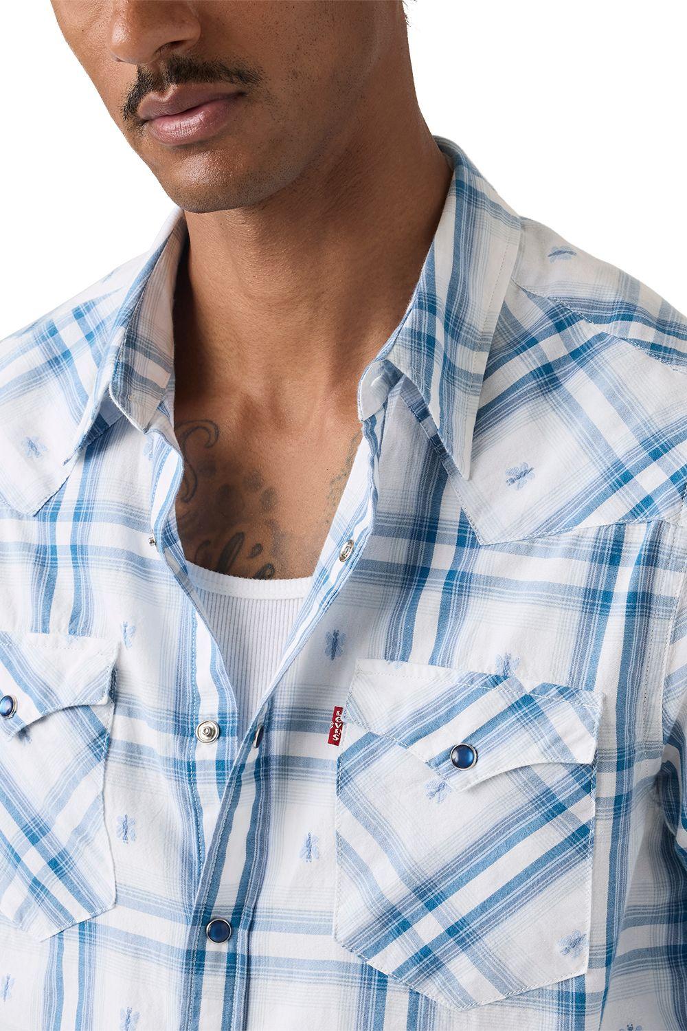 Camisa Hombre Barstow Western Standard Celeste Levis 85744-0120-3