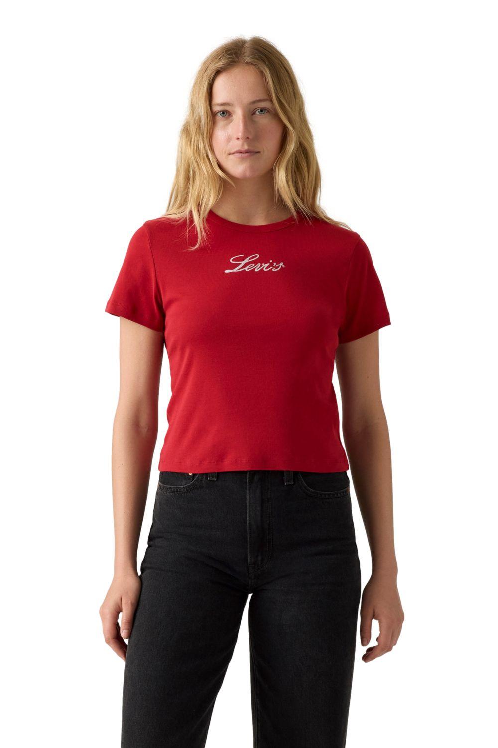 Polera Mujer Graphic Rickie Tee Rojo Levis 17944-0084-0
