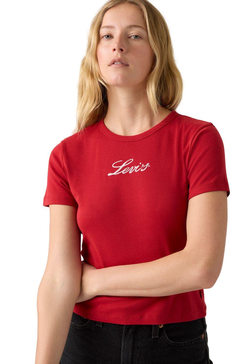 Polera Mujer Graphic Rickie Tee Rojo Levis 17944-0084-2