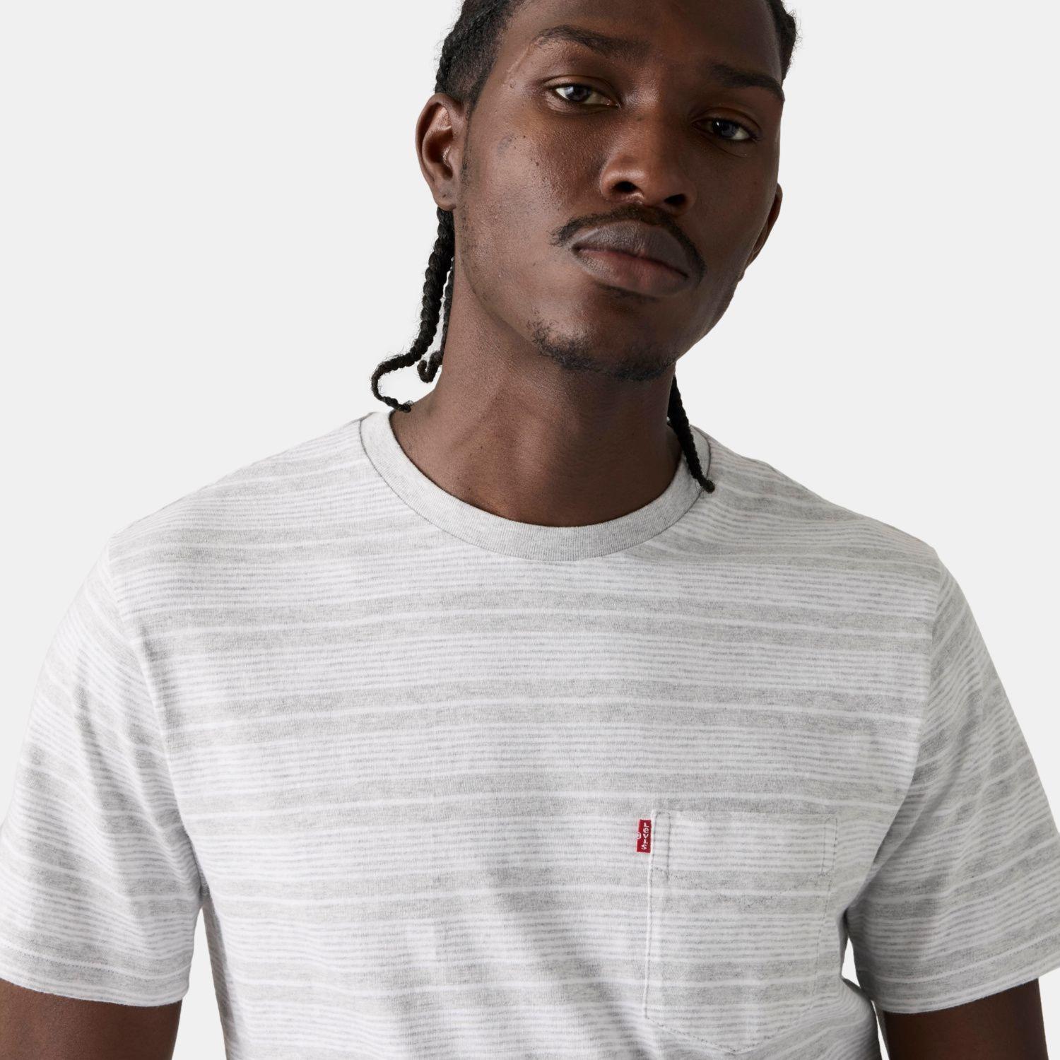 Polera Hombre Ss Classic Pocket Tee Gris Levis 19342-0521-2