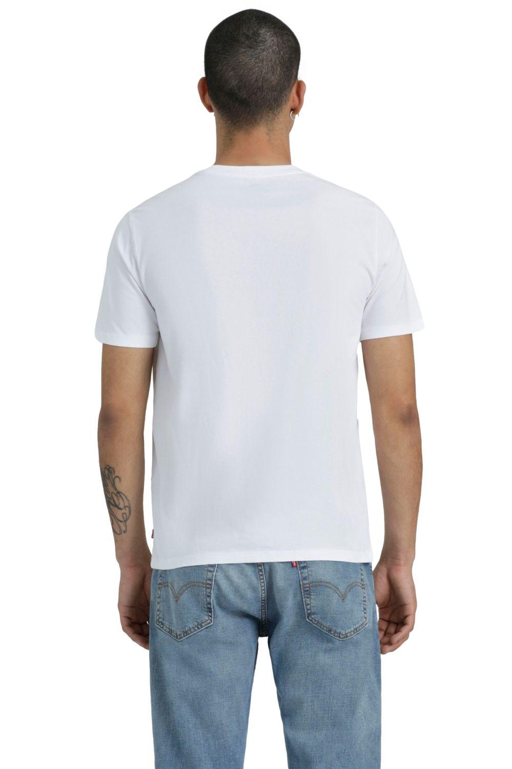 Polera Hombre Manga corta Gráfica Blanco Levis 22491-1395-2