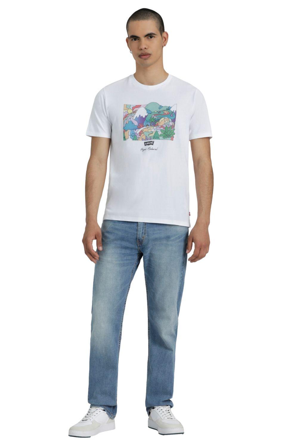 Polera Hombre Manga corta Gráfica Blanco Levis 22491-1395-3