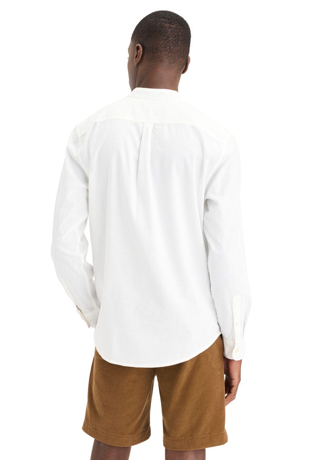 Camisa Hombre Band Collar LS Regular Fit Blanco A1730-0022-2