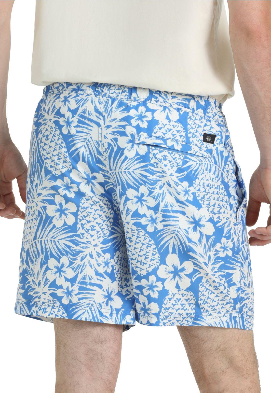 Traje de Baño Hombre Regular Fit Celeste Print D0209-0007-3