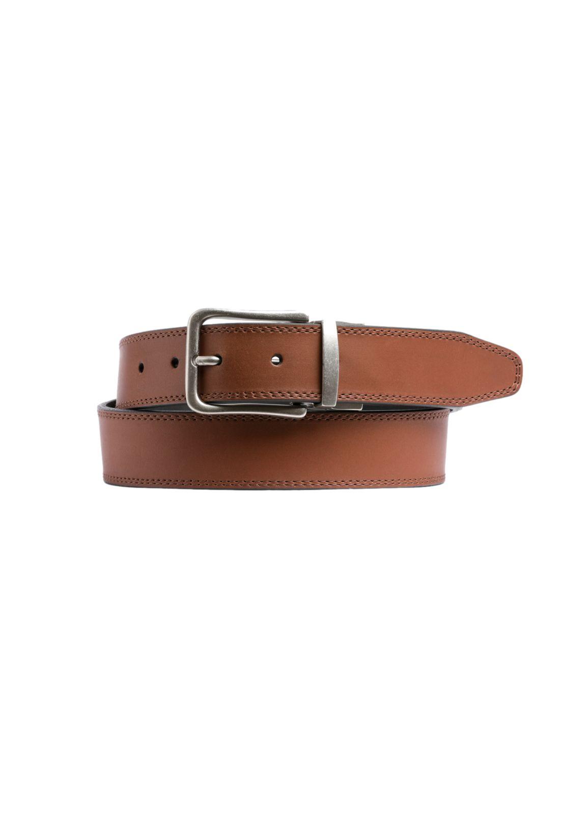 Cinturón Hombre Reversible 100% Cuero Café DMLBR-W027-0