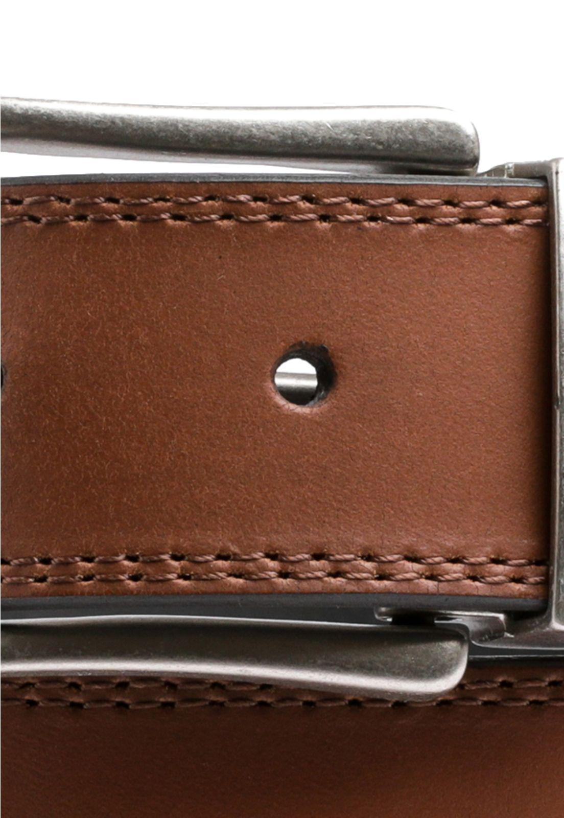 Cinturón Hombre Reversible 100% Cuero Café DMLBR-W027-1