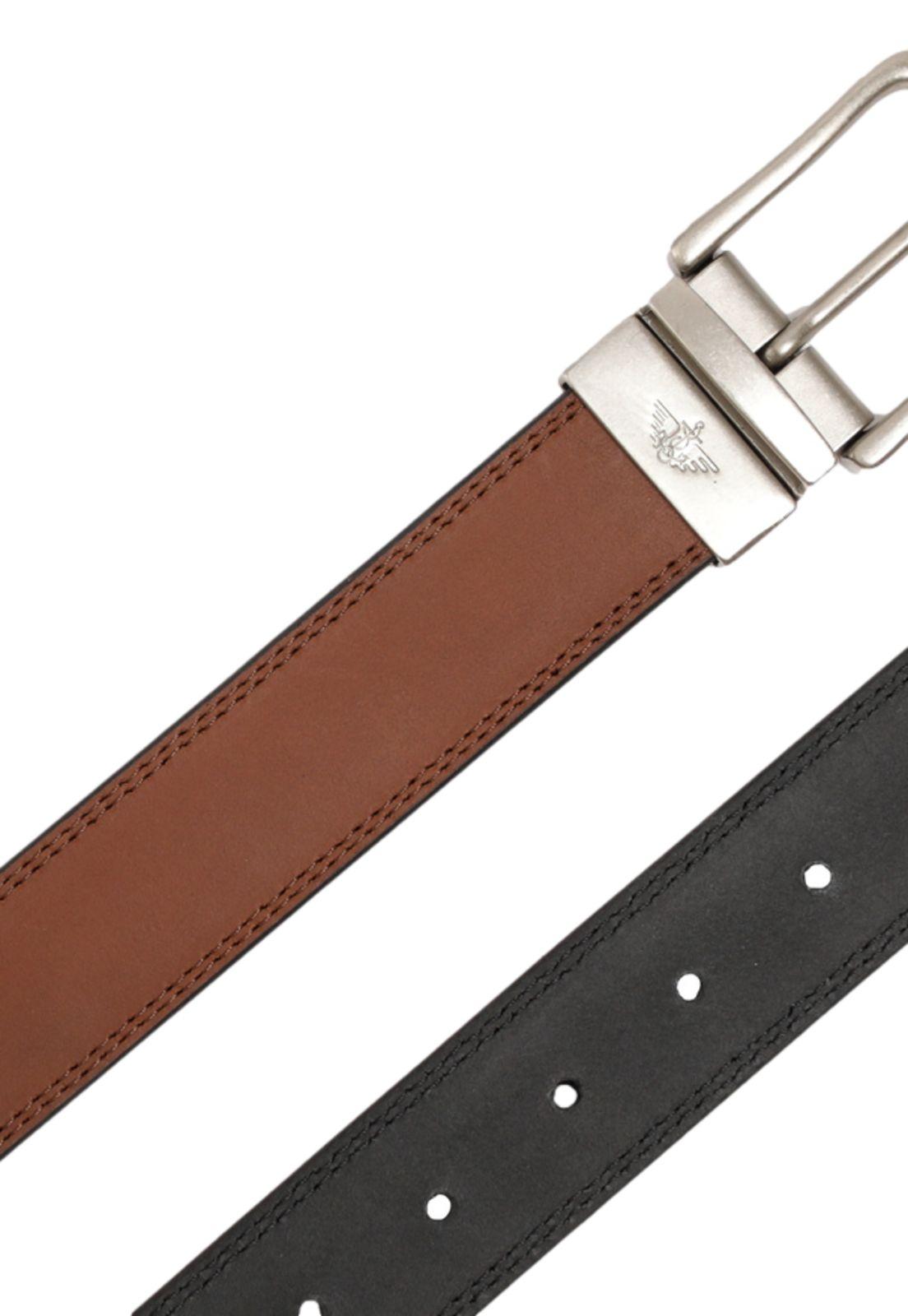 Cinturón Hombre Reversible 100% Cuero Café DMLBR-W027-3