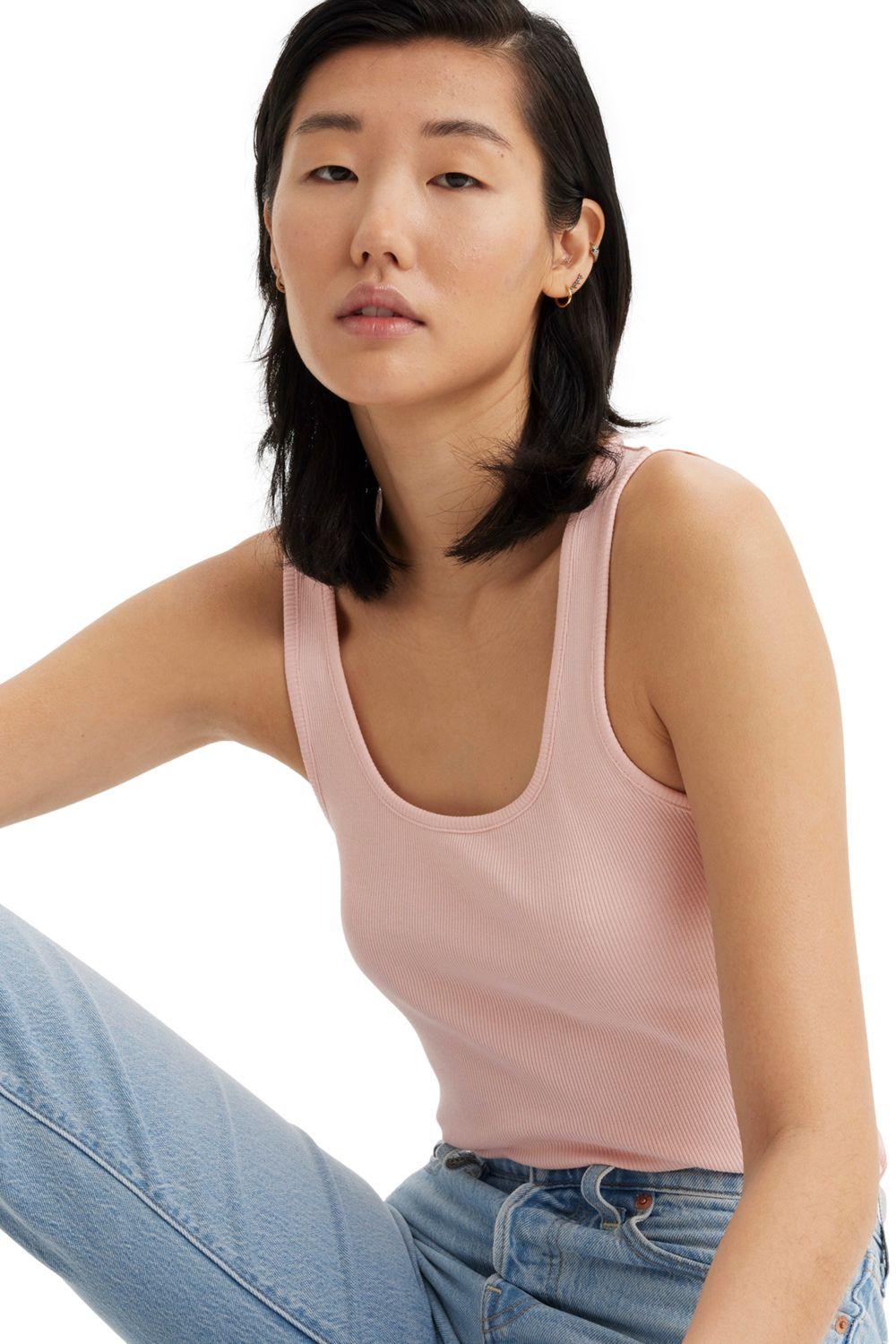 Polera Mujer Rib Tank Rosado Levis A5906-0017-2
